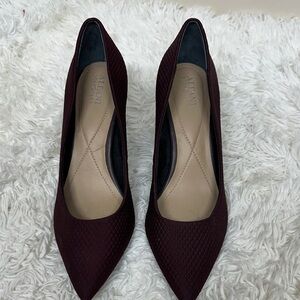 Alfani Women's Dark Burgundy Textured Heels